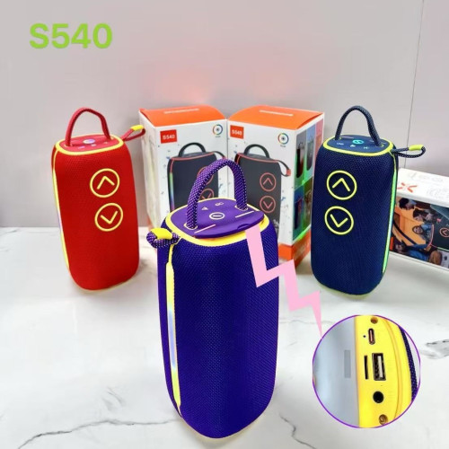 新款BOOMS540無線重低音砲藍牙音箱RGB燈手提戶外布網音響收音機