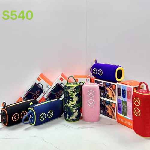 新款BOOMS540無線重低音砲藍牙音箱RGB燈手提戶外布網音響收音機