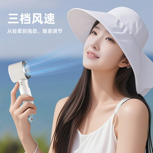 2025新款WX626手持製冷小風扇便捷折曡掛脖風扇冰敷迷你學生風扇