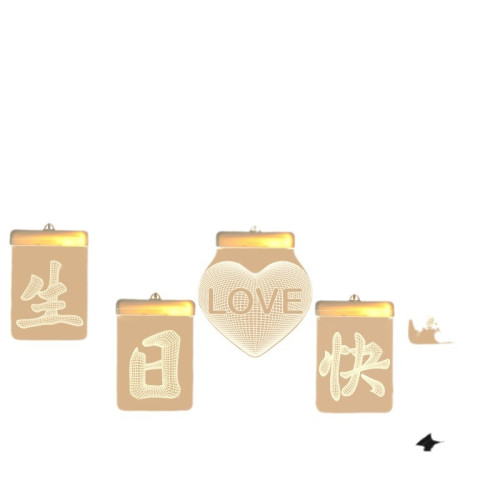 發光生日快樂字母冰條led燈牌生日氛圍室內牆壁場景裝飾布置掛飾