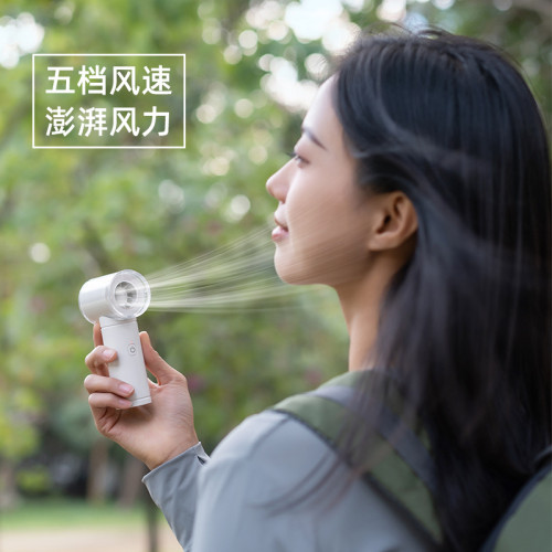 戶外可攜式手持小風扇篝火炭火助燃五檔風力可掛脖小usb無刷迷你