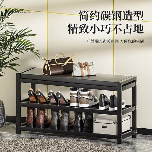 鞋架家用門口多層碳鋼入戶門2025新款簡易換鞋凳可坐門外樓道鞋櫃