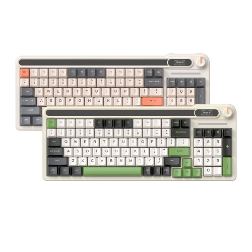 斯邁狼MK98三模RGB無線鍵盤帶螢幕藍牙客製化遊戯機械鍵盤拾音燈