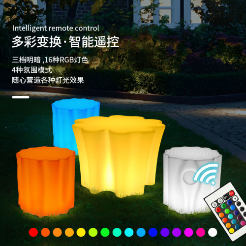 陽台茶桌戶外露天露台花園家用樹樁凳茶幾現代室外庭院裝飾樹樁