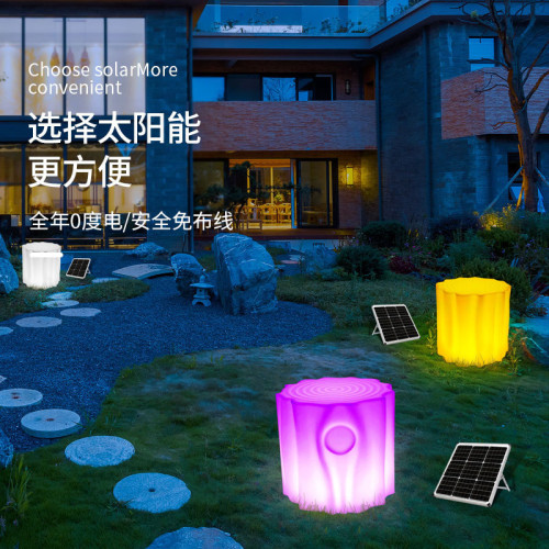 陽台茶桌戶外露天露台花園家用樹樁凳茶幾現代室外庭院裝飾樹樁