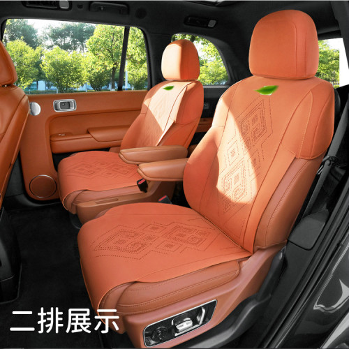 適用於理想L8汽車坐墊四季通用六座翻毛皮馬鞍墊汽車座椅套原車
