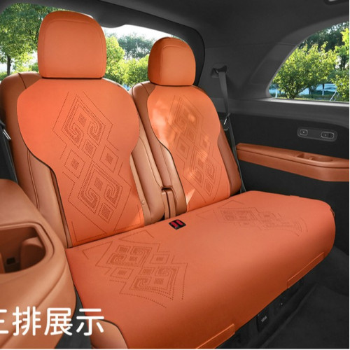 適用於理想L8汽車坐墊四季通用六座翻毛皮馬鞍墊汽車座椅套原車