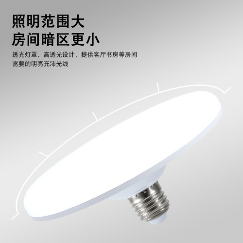 LED燈泡超亮節能室內飛碟燈圓形螺口吸頂燈車間照明家用電
