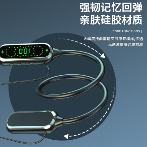 新款屏顯掛脖藍牙耳機超長續航運動跑步耳機K歌耳返降噪插卡變MP3