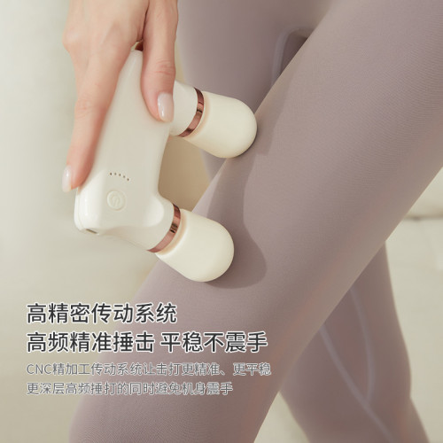 雙頭按摩儀禮品電動肌肉放松按摩槍迷你無線手持多用途震動棒