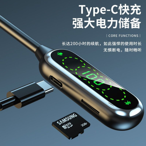 藍牙無線耳機掛脖運動雙耳入耳頸掛式超長待機續航耳機無線音質好