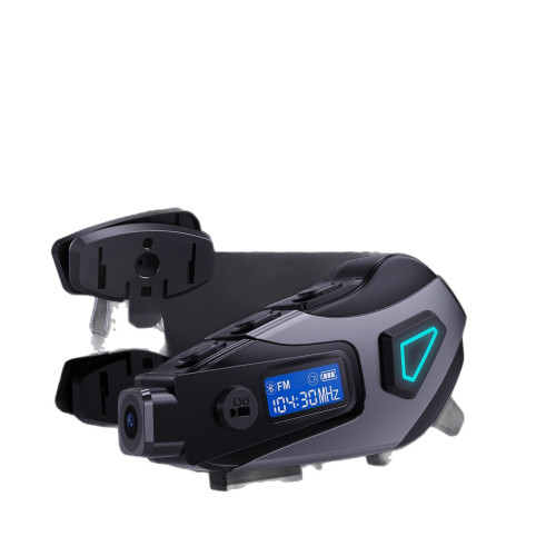 K102025新款盔藍牙耳機DVR騎行FM騎手防水降噪耳機5.4