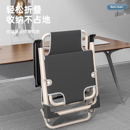 躺椅午休折曡靠背椅子家用折曡床老人陽台休閒坐睡休閒辦公兩用椅
