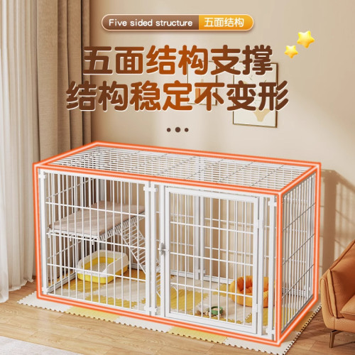 狗籠家用寵物狗屋大中小型寵物圍欄自由拼接帶封頂柵欄貓別墅貓捨