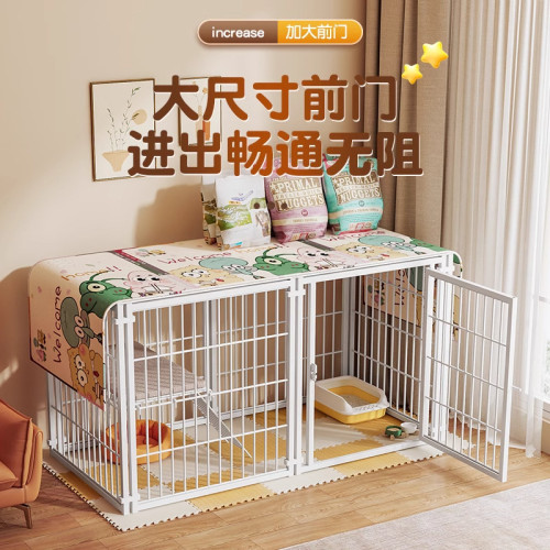 狗籠家用寵物狗屋大中小型寵物圍欄自由拼接帶封頂柵欄貓別墅貓捨