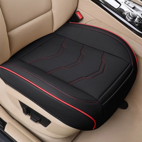 全皮汽車座墊三件套單片四季通用車用座墊透氣打孔皮革夏季坐墊
