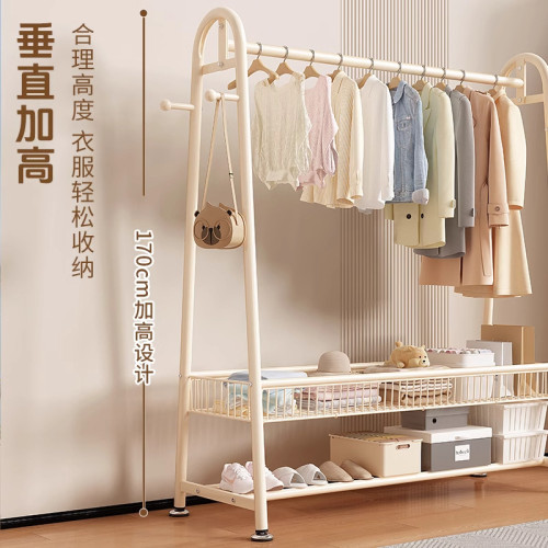 簡易衣帽架落地室內晾衣架收納架家用臥室落地掛衣服架子陽台掛架