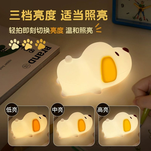 趴趴貓狗小夜燈網紅爆款拍拍燈臥室床頭擺件氛圍燈爆款夜燈