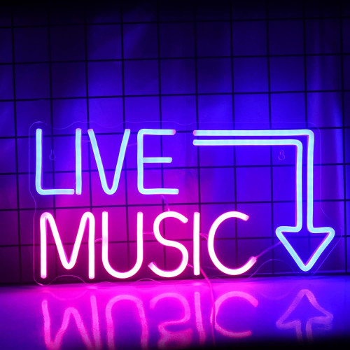 遊戯耳機LIVEMUSIC造型燈牌usb電吉他DJ打碟貓霓虹燈裝飾