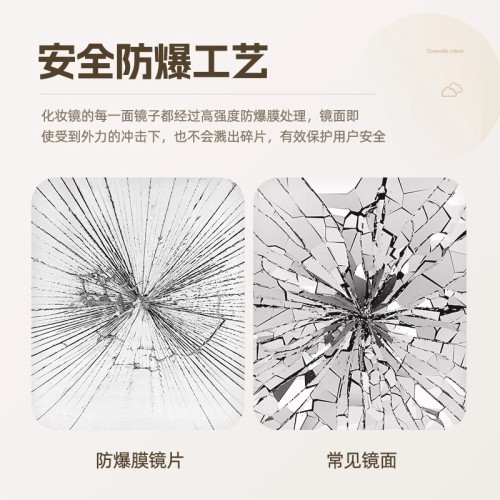 雲朵化妝鏡2025新款梳妝台鏡子臥室桌面牆壁掛智能led帶燈梳妝鏡