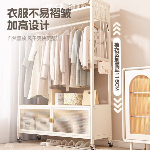 掛衣架可移動落地衣帽架女生臥室臨時放衣服架結實耐用包包置物架