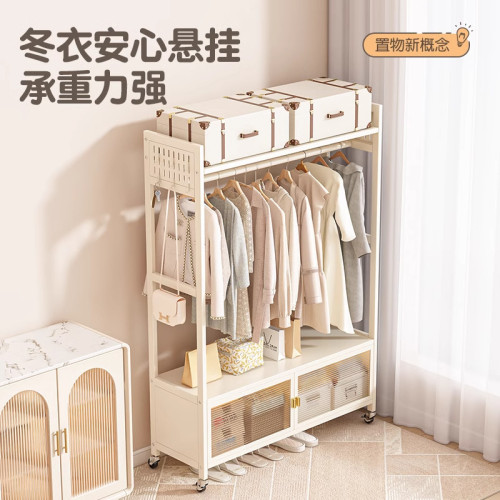掛衣架可移動落地衣帽架女生臥室臨時放衣服架結實耐用包包置物架