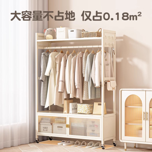 掛衣架可移動落地衣帽架女生臥室臨時放衣服架結實耐用包包置物架