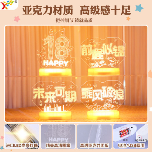 發光18嵗未來可期燈牌擺件生日快樂成人禮氣氛裝飾布置道具用品