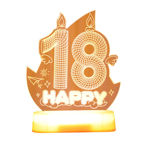 發光18嵗未來可期燈牌擺件生日快樂成人禮氣氛裝飾布置道具用品