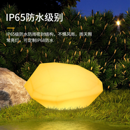 戶外夜景LED發光仿真石頭燈 景觀防水公園別墅庭院草坪燈