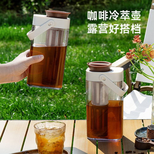 冷水壺冷萃壺耐高溫大容量涼水壺咖啡杯冰箱夏季大號冷泡壺飲料桶