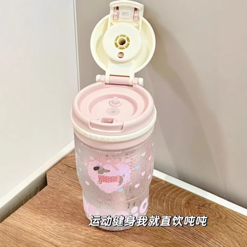茶倉吸管杯夏季大容量雙飲塑膠杯高顔值水杯茶水分離杯子手提可愛