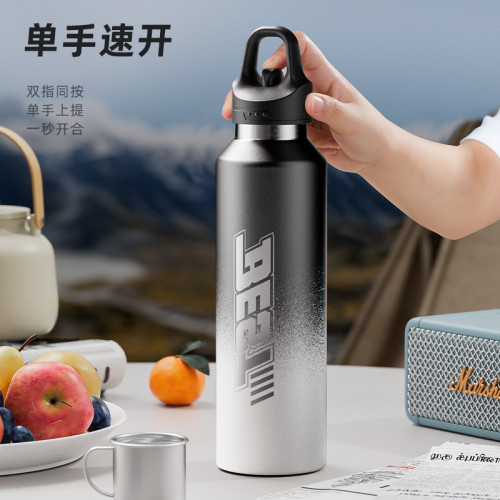 保溫杯大容量男無螺紋單手開蓋運動水杯25新款學生戶外登山保冷杯