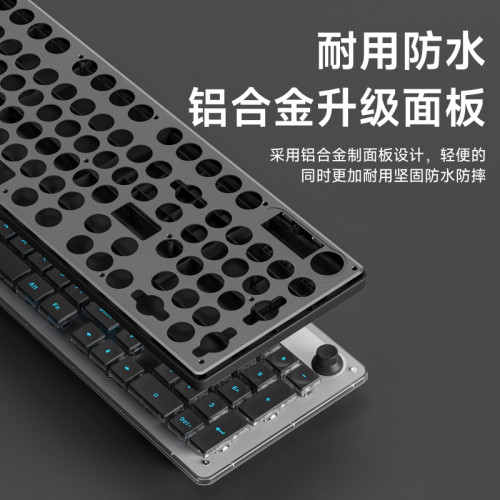 炫光F98有線靜音鍵盤高顔值機械手感背光平板筆記型電腦打字辦公