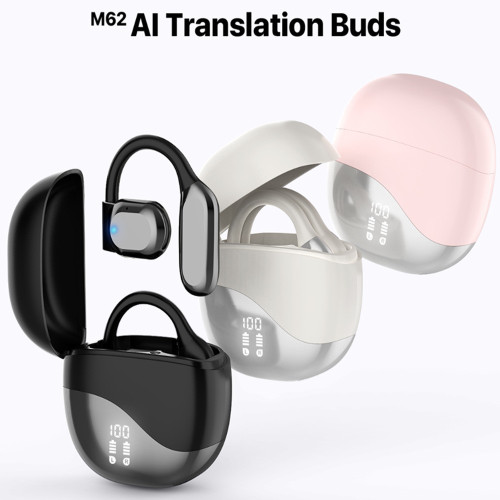 應M62智能語音AI翻譯耳機雙耳中英翻譯機藍牙同聲互譯翻譯