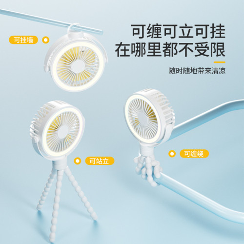八爪魚嬰兒車風扇戶外多功能充電續航無刷電機小風扇