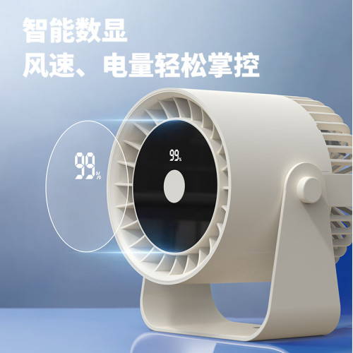 桌面小風扇 USB充電可攜式辦公室學生宿舍夜燈高速靜音夾子風扇