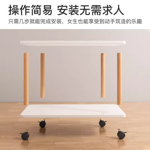 沙發邊幾客廳小桌子家用茶幾可移動出租房用床頭方桌奶油風置物架