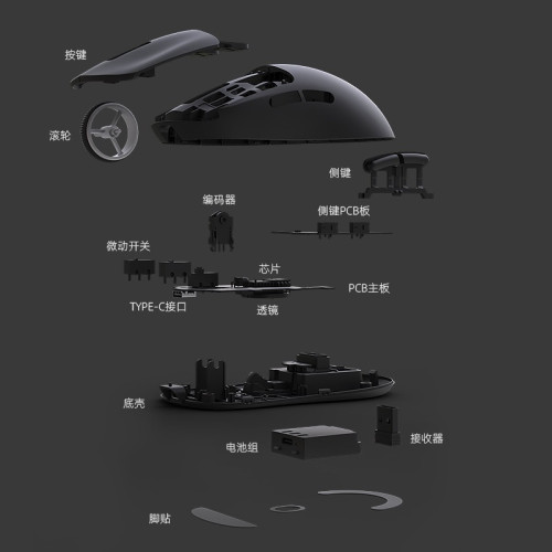 龍衛士G3滑鼠輕量化PAW3311電競遊戯三模藍牙無線滑鼠筆電滑鼠