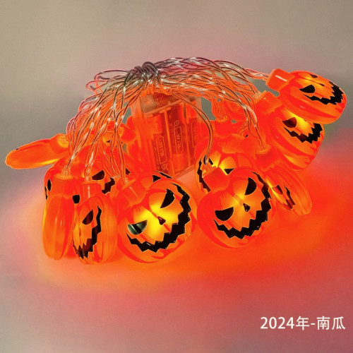 萬聖節燈串鬼節led燈串戶外裝飾彩燈南瓜燈幽靈蝙蝠骷髏裝飾燈