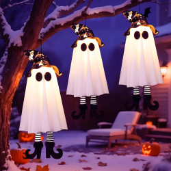 新品萬聖節幽靈女巫掛件halloween恐怖氛圍裝飾場地布置道具掛飾