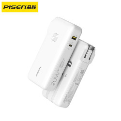 品勝行動電源充電寶自帶插頭快充PD22.5Wpd自帶雙線1萬安培禮品