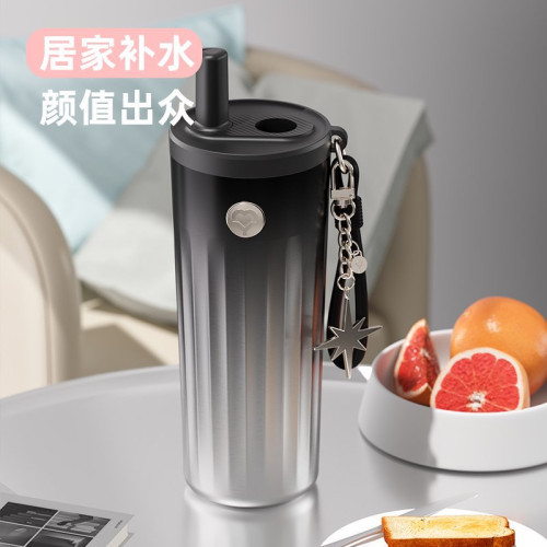 Y3保溫杯保冷杯高顔值女生2025新款大容量吸管杯可攜式生日禮物杯子