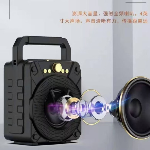 華寶志高無線藍牙音箱話筒歌音響插卡戶外家用大音量廣場舞專用