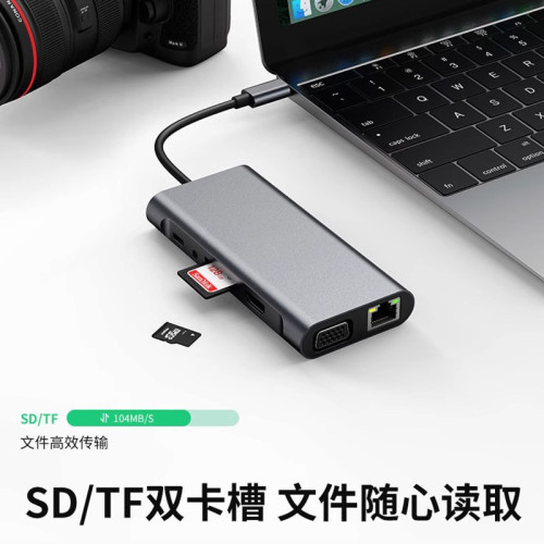 拓展隖typec擴展隖百兆網口HDMI接口SD讀卡USB-A/C多功能集分線器