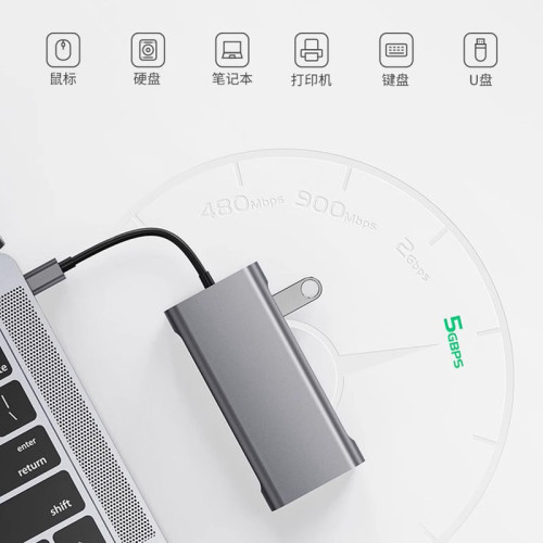 拓展隖typec擴展隖百兆網口HDMI接口SD讀卡USB-A/C多功能集分線器
