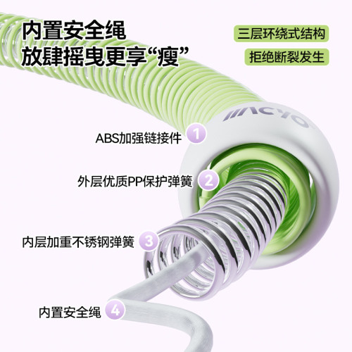 致佳收腹減肥加重彈簧折曡腰軟體肚子女瘦成人矯正駝背鍛鍊呼啦圈