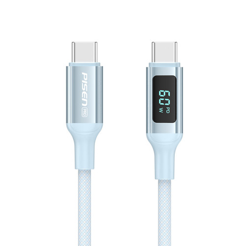 品勝適用iPhone15快充數據線16prom功率數顯CTC60W編織充電線