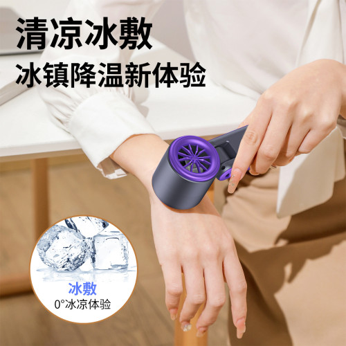 新款T15S手持製冷冰敷風扇 usb迷你可攜式折曡掛脖高速渦力風扇