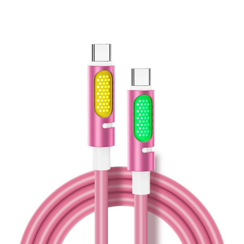 矽膠60W快充手機數據線雙Typec車用手機充電線適用蘋果15-16華爲